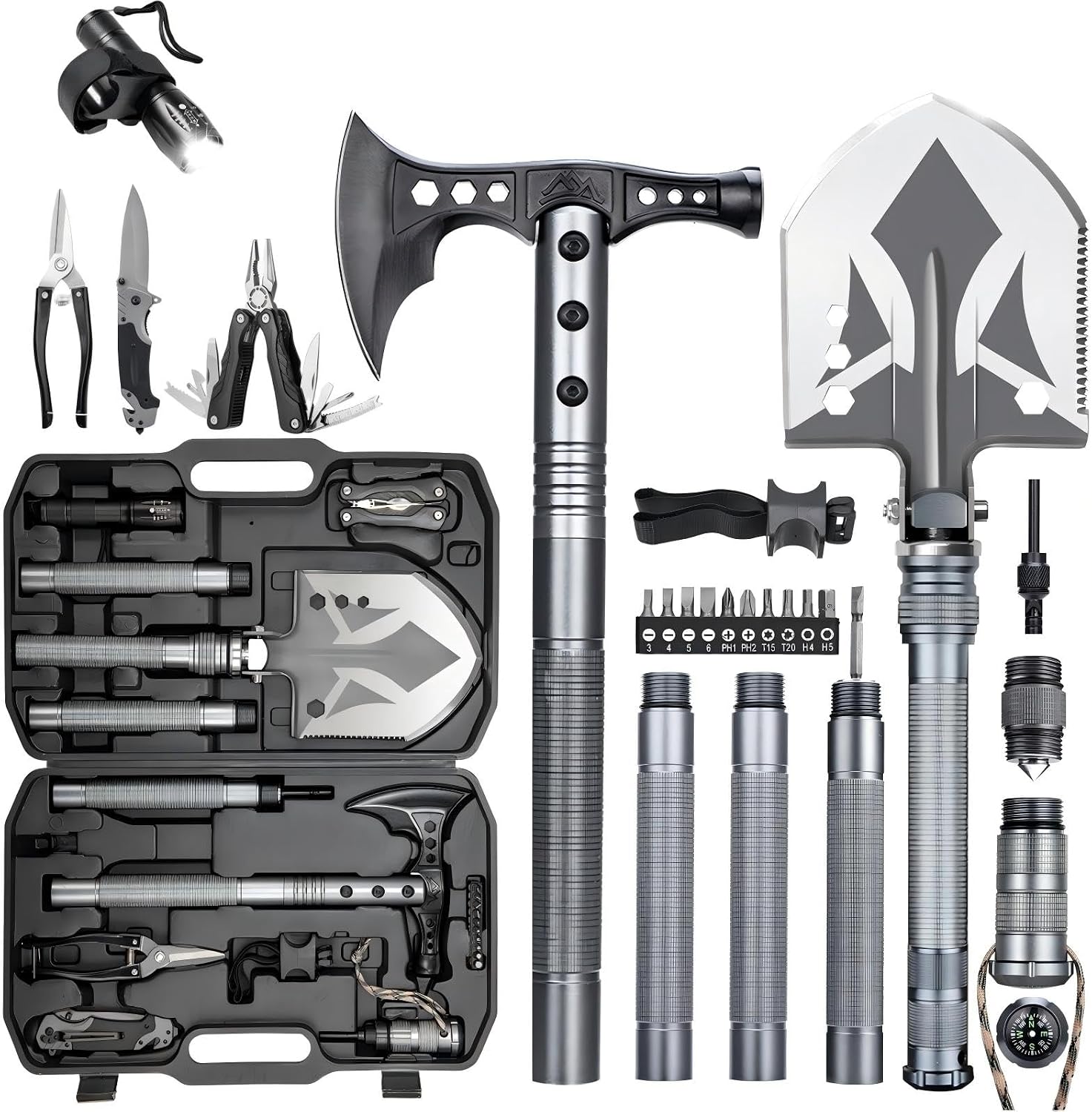 Camp Axe Hatchet - Многофункциональная складная тактическая лопата-топор - с