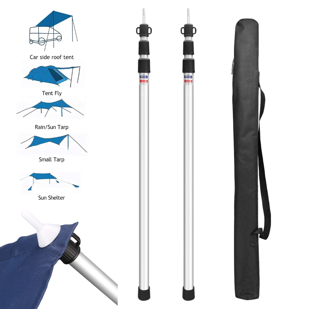 Waterproof Tarp Shelter - Алюминиевые телескопические стойки для тентов 90-230