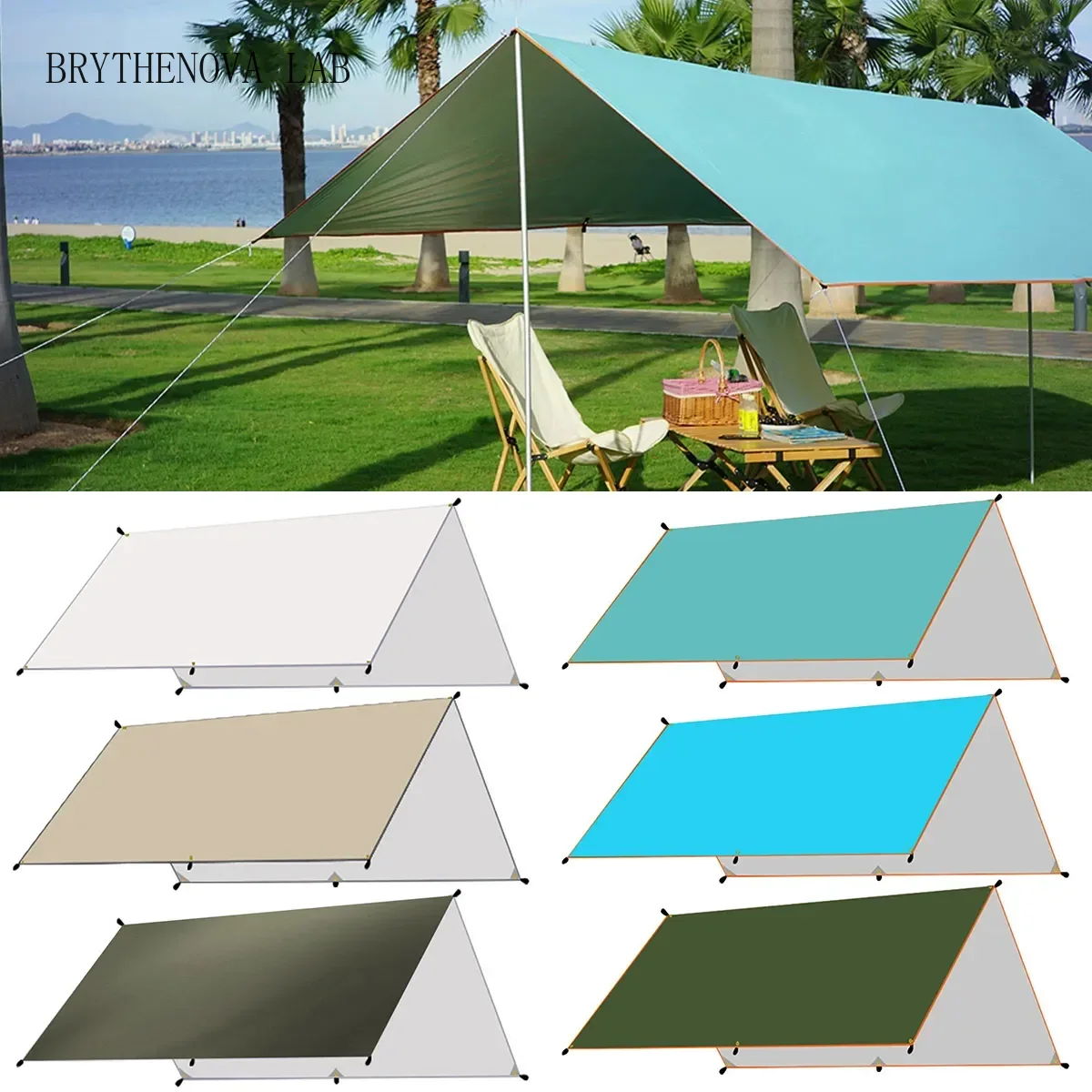 Waterproof Tarp Shelter - Водонепроницаемый тент-гамак для кемпинга, защита от