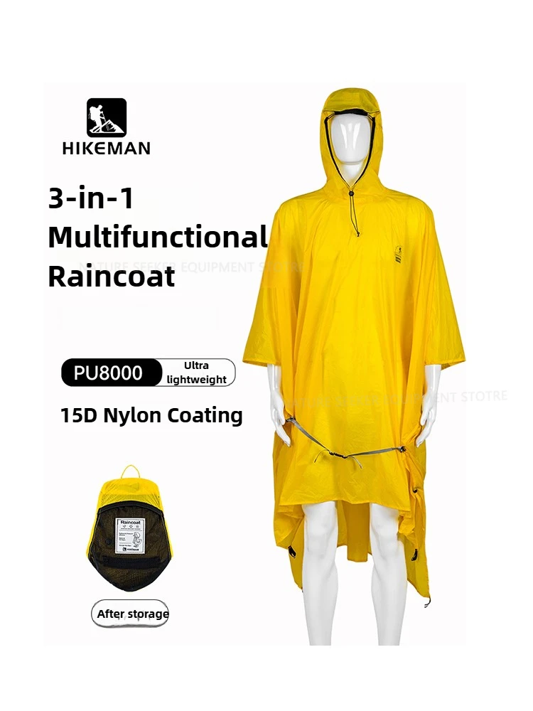 Waterproof Tarp Shelter - 15D/210T плащ, водонепроницаемый дождевик-пончо, сверхлегкий уличный