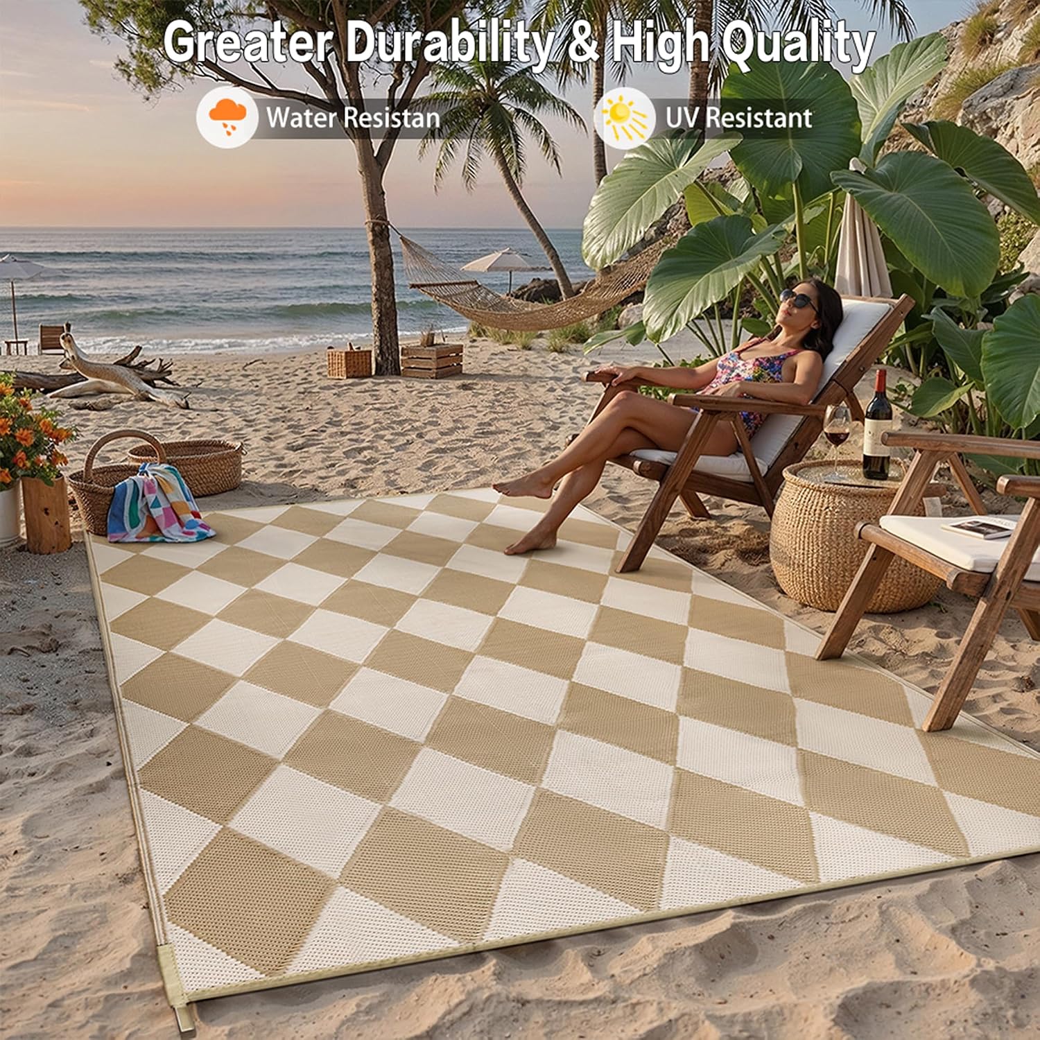 Уличный пластиковый коврик с к – обзор и цена Outdoor Camping Rugs 8X10
