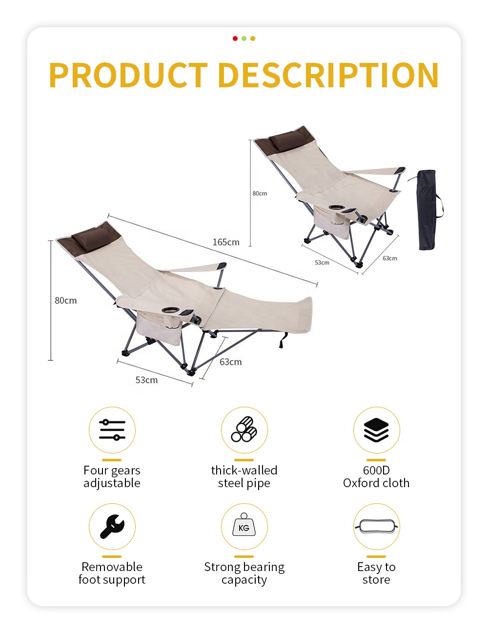 Портативное складное кресло-ше – обзор и цена Outdoor Camping Furniture