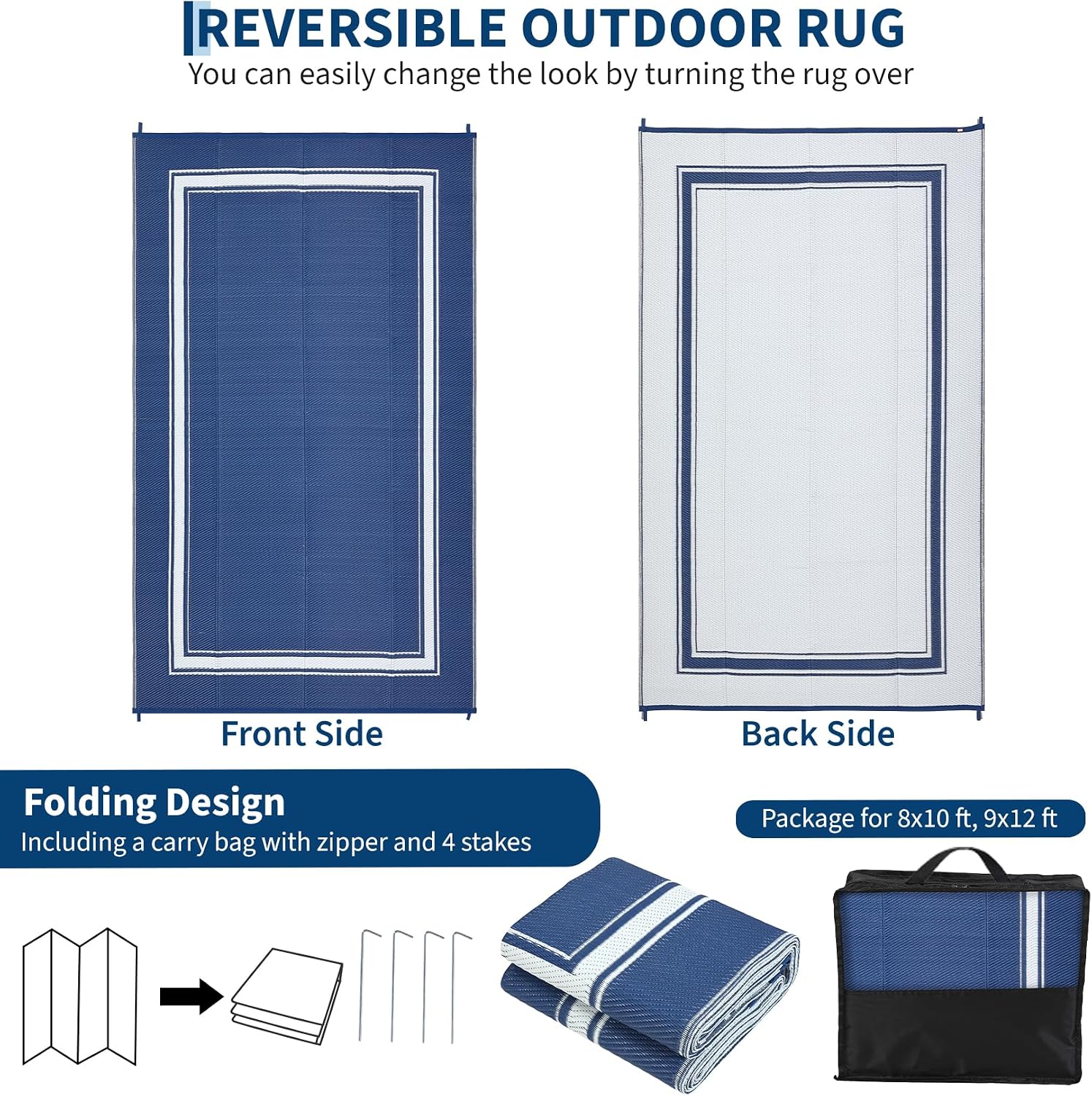 Уличный ковер 8x10/9x12 футов  – обзор и цена Outdoor Camping Rugs 8X10