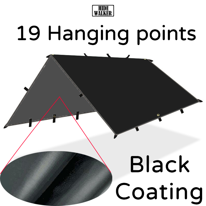 19-подвесной брезент с черным  – обзор и цена Waterproof Tarp Shelter