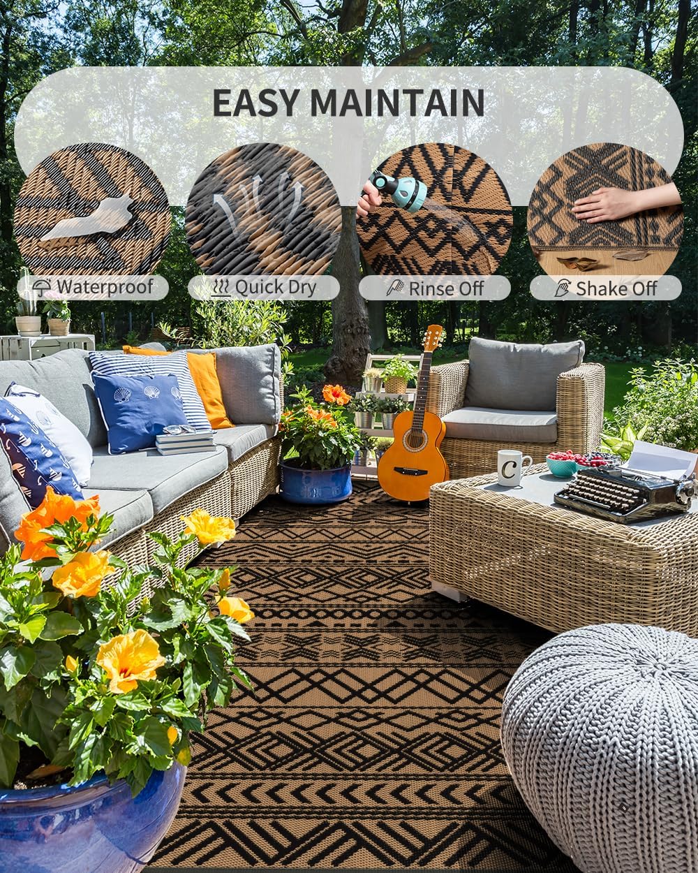 Уличный коврик 8x10, водонепро – обзор и цена Outdoor Camping Rugs 8X10