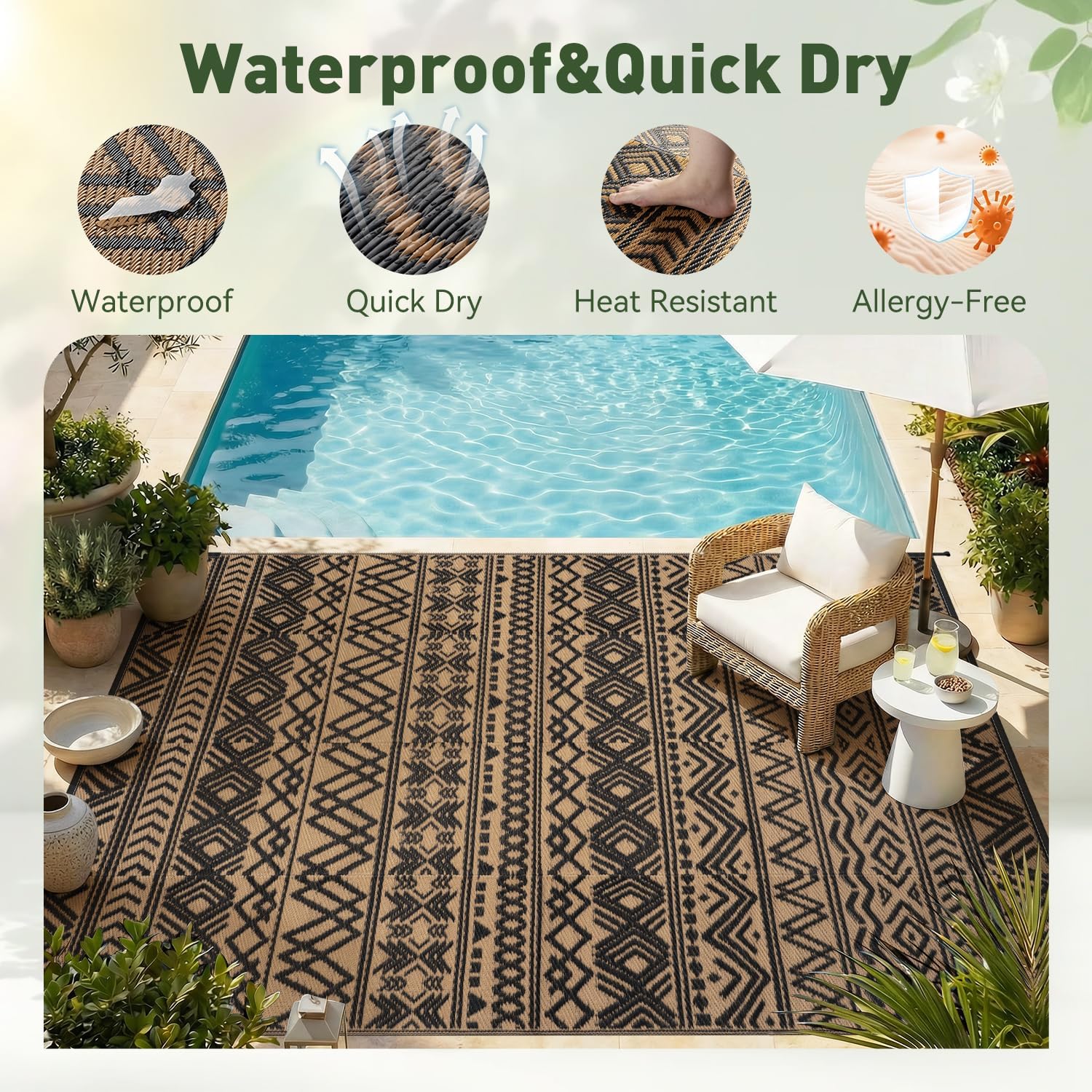 Уличный коврик 8x10, водонепро – обзор и цена Outdoor Camping Rugs 8X10